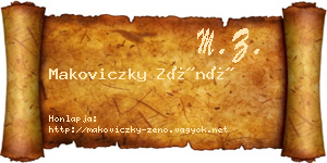 Makoviczky Zénó névjegykártya